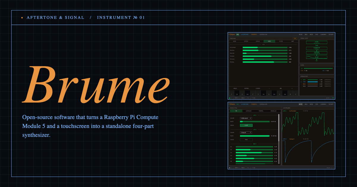 Brume: Open-Source 24-Voice Synth on Raspberry Pi CM5