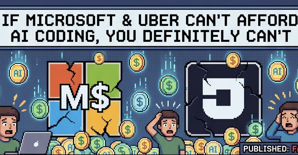 Microsoft and Uber Hit AI Coding Cost Wall — What Devs Should Learn