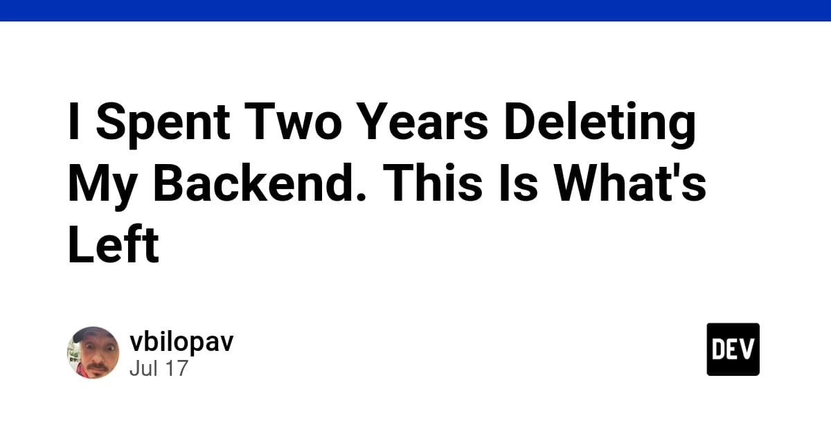 NpgsqlRest: Delete Your Backend, Keep PostgreSQL